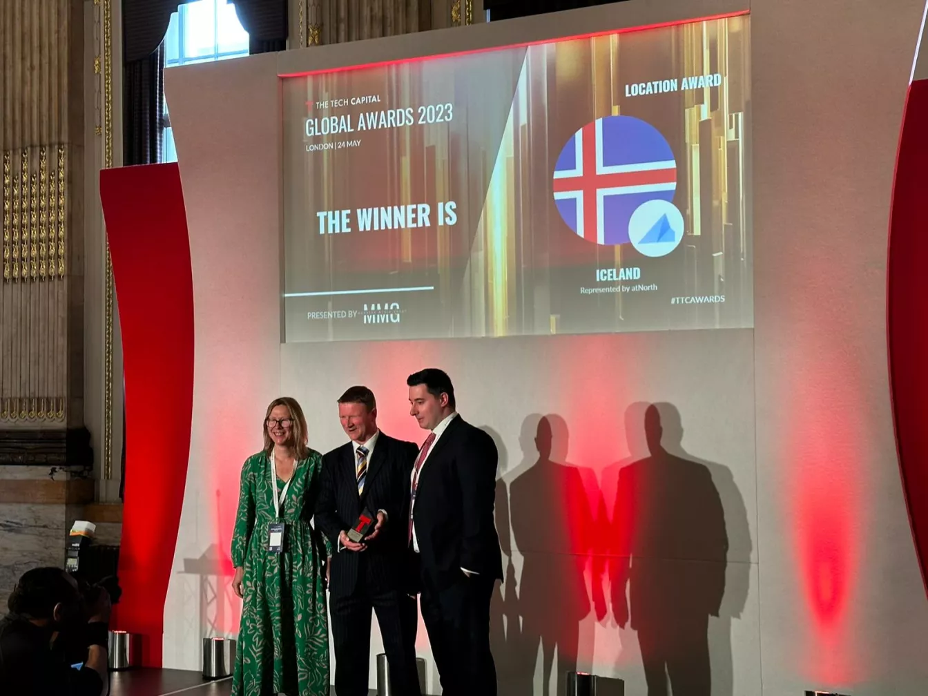 atNorth's Sales Director - UK, David Sandars accepting the award from The Tech Capital team